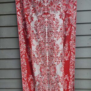 Bijoux Terner Red Silver Metalic Holiday Glitter Pashmina NEW!